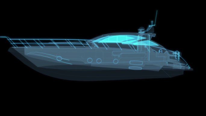 游艇游轮复古经典 大型科幻透明赛博朋克9