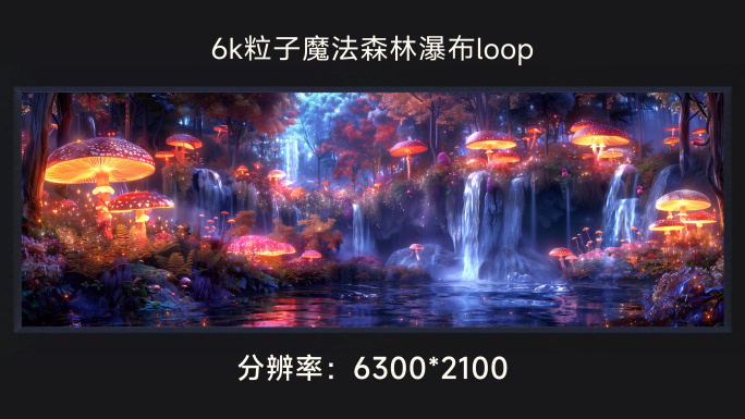 6k粒子魔法森林瀑布loop