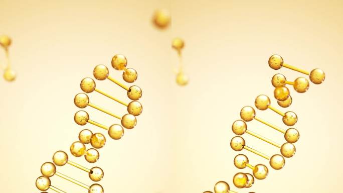 金色DNA双螺旋遗传分子竖屏