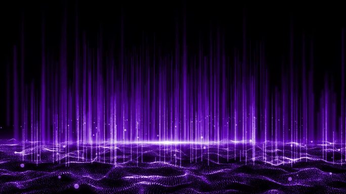 紫色粒子浪潮（上升 海洋）