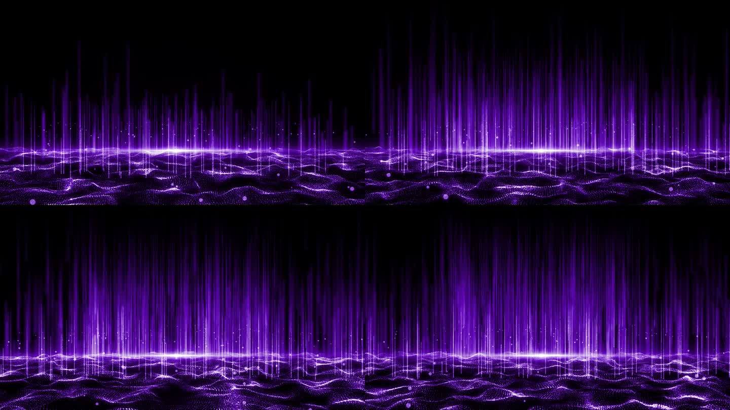 紫色粒子浪潮（上升 海洋）