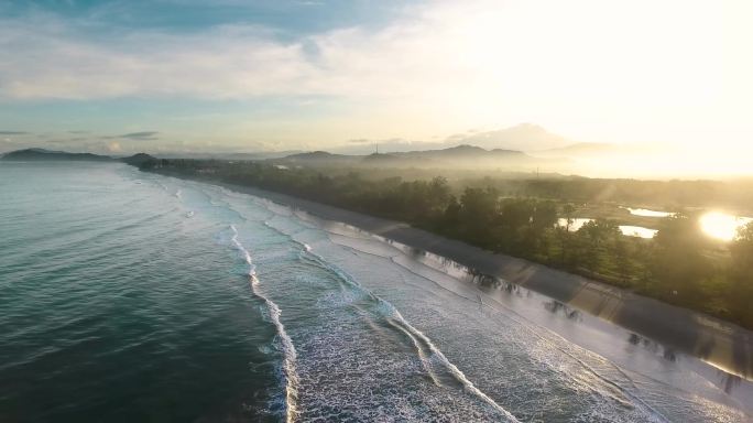 海岛日出 航拍