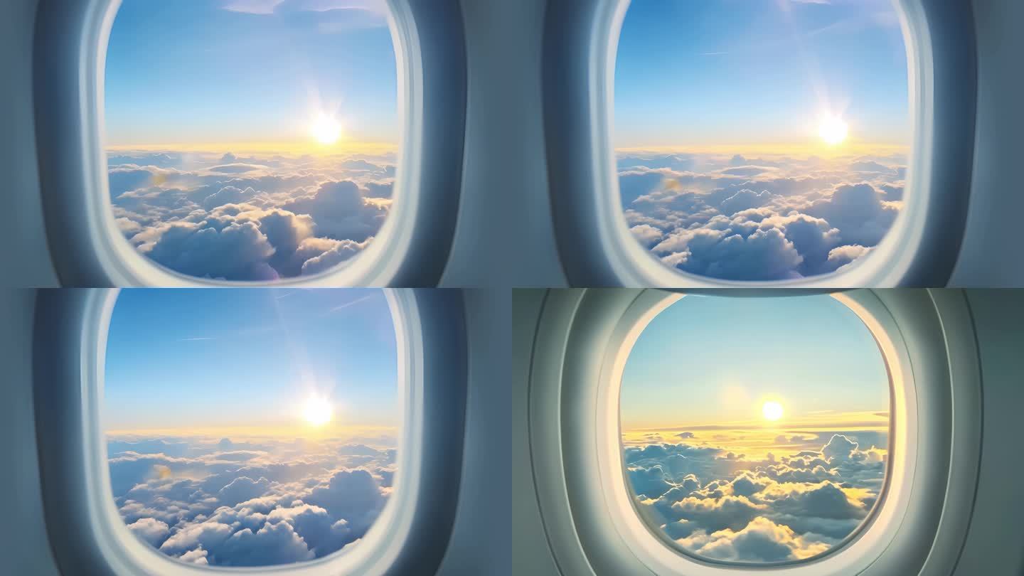 飞机窗户看风景
