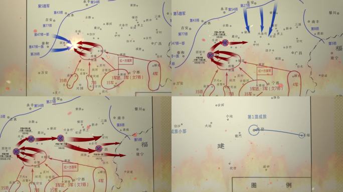 红军作战经过图