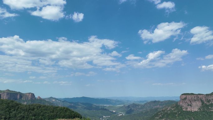 万仙山太行山蓝天白云风光延时