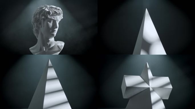 大卫石膏像 石膏模型 美术写生 抽象
