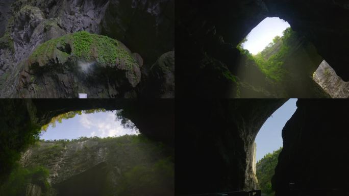 多镜头地下暗河峡谷探险山洞天坑洞穴