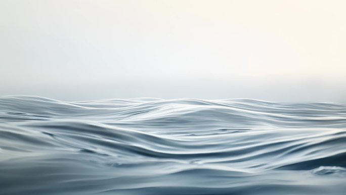 唯美意境水流，水波纹纯净水面空镜头