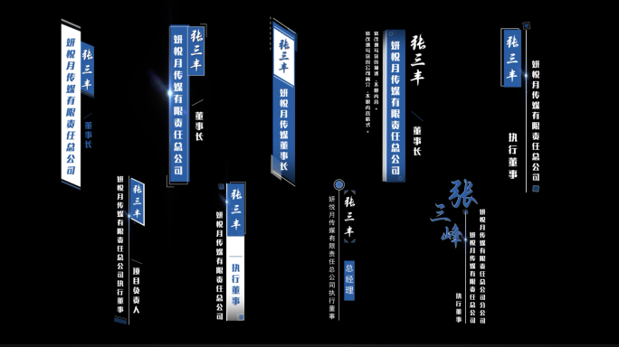 多款竖版人物字幕条介绍