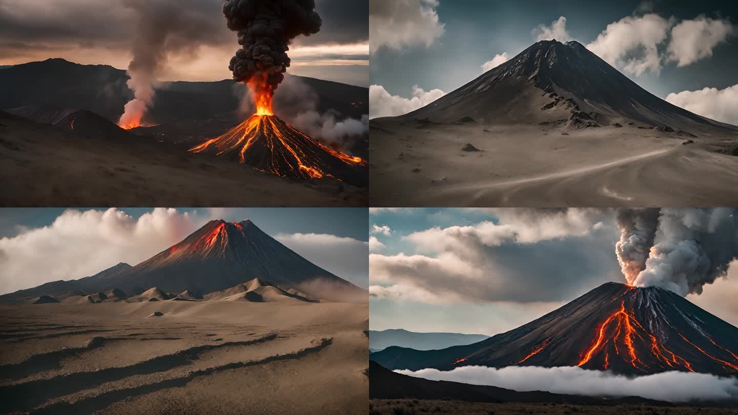震撼火山喷发