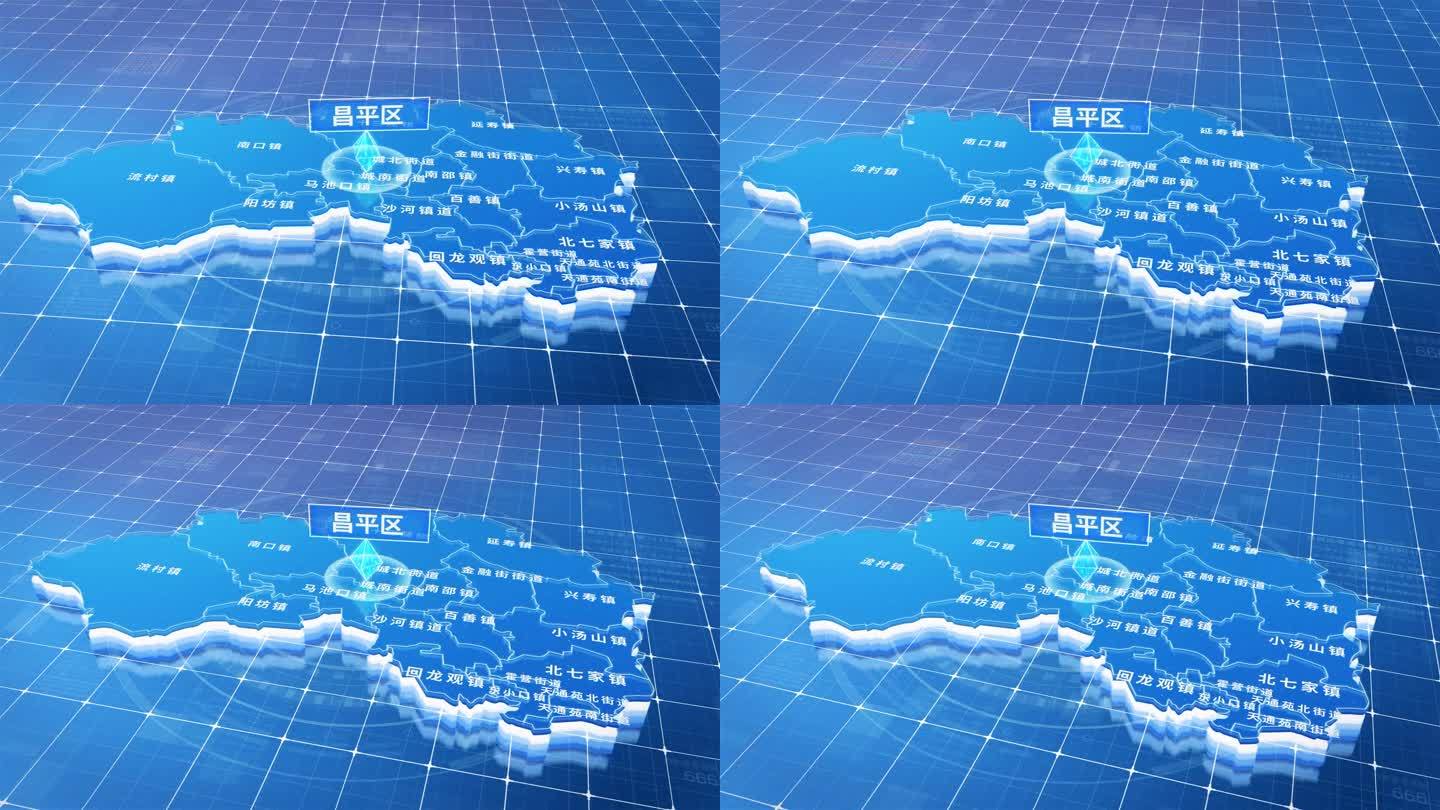 昌平区蓝色三维科技区位地图
