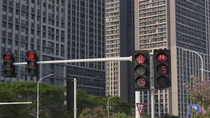 城市街道红绿灯交通信号灯合集