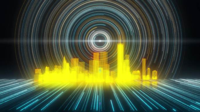 未来城市科技射线地产楼盘粒子