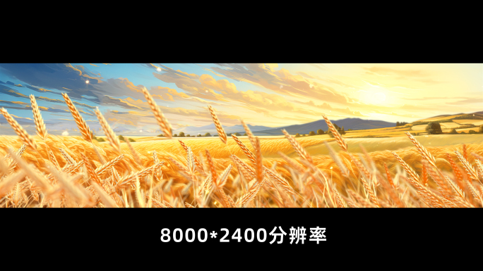 金色麦田背景【8K超宽屏】