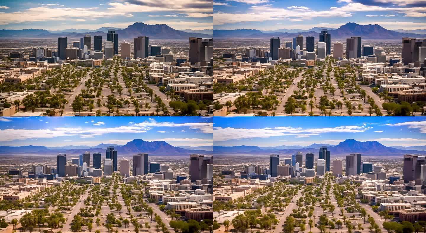亚利桑那州城市景观天际线