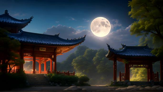 中秋节满月月亮
