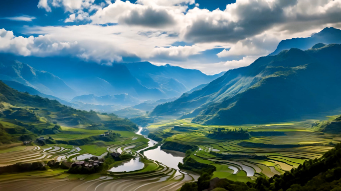 群山云雾  壮丽自然  壮丽山河美景