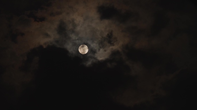 月亮月夜乌云遮月
