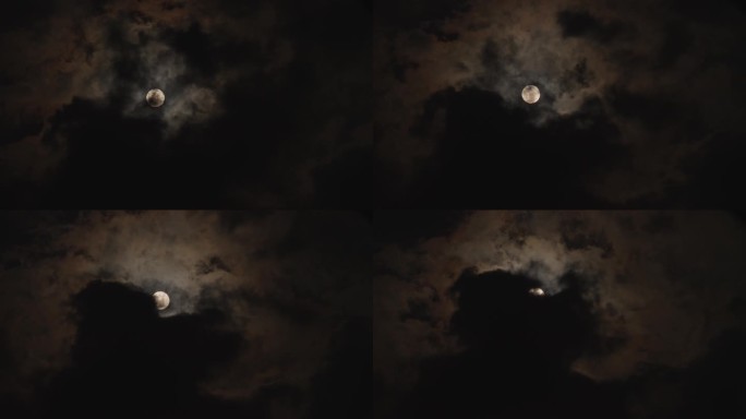 月亮月夜乌云遮月