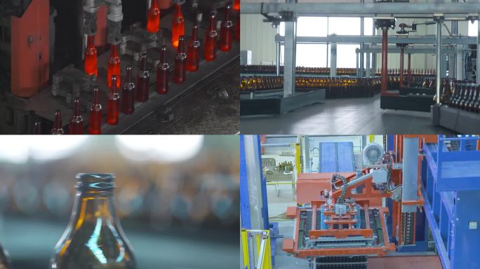 【4K】生产酒瓶制造工艺流水线