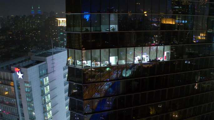 8k-夜景写字楼商务办公外景