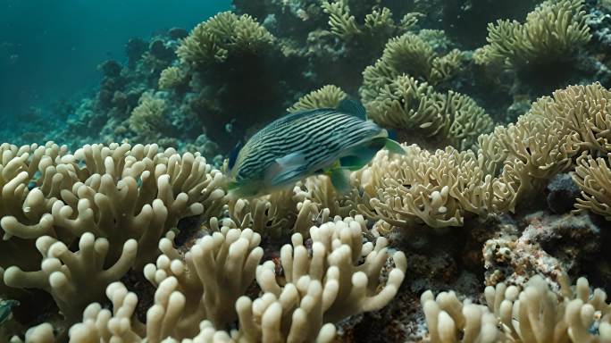 礁石珊瑚浮潜海洋水下
