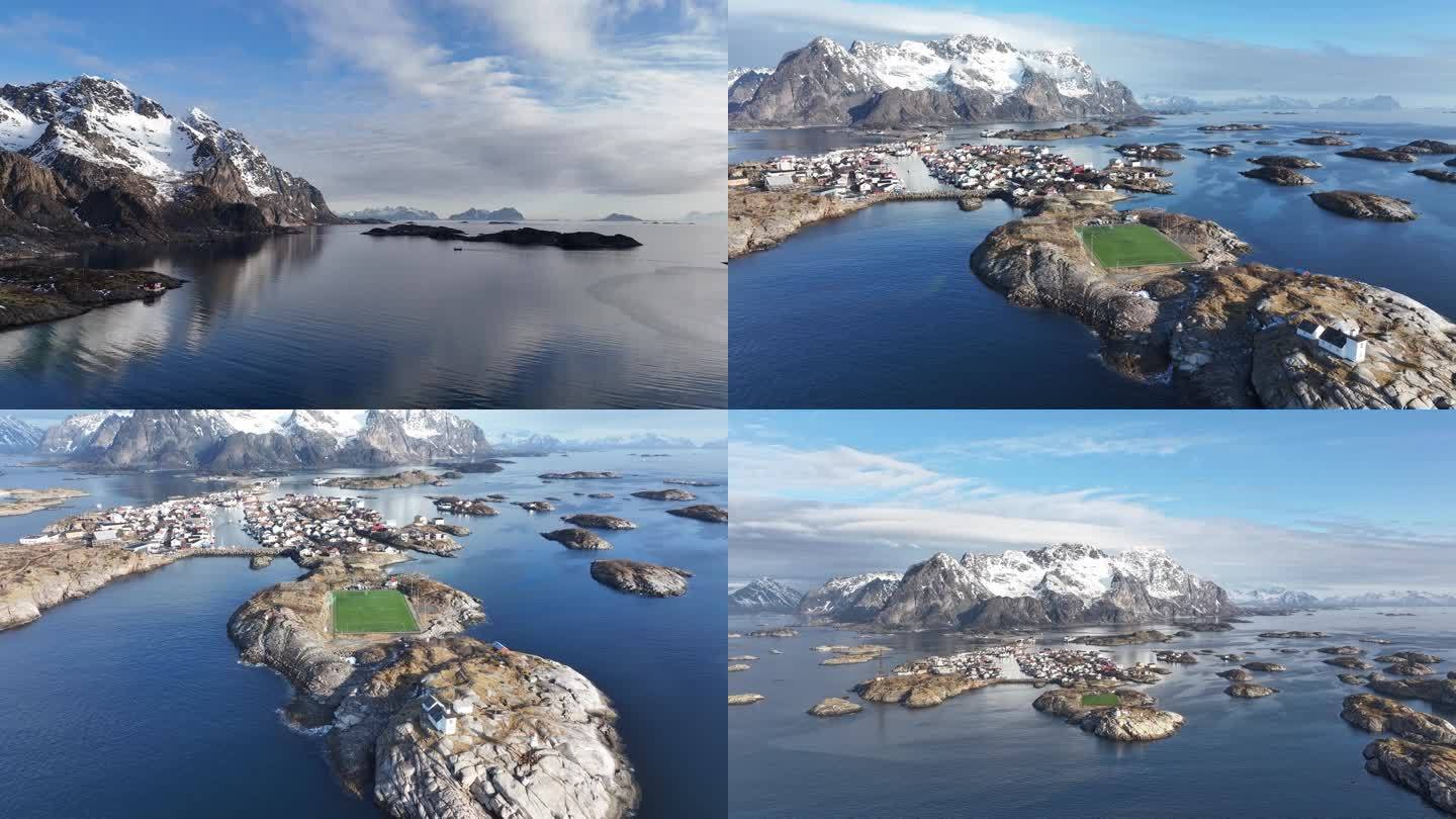 航拍挪威享宁斯维尔4K
