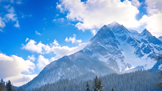雪山延时