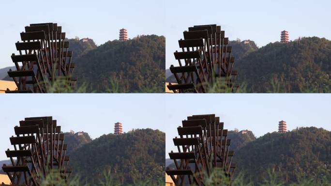 古塔山下的水车