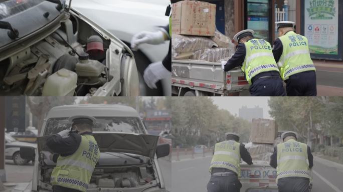 公安交警帮助群众修车推车（含有灰片视频）