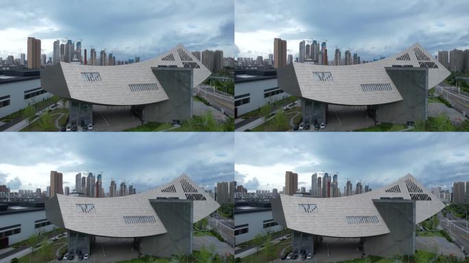 航拍武汉地标现代建筑张之洞博物馆