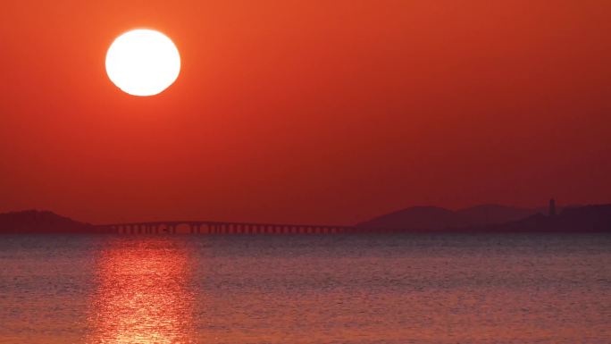 苏州太湖日落延时摄影