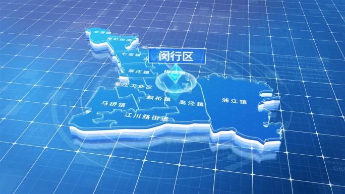 闵行区蓝色三维科技区位地图