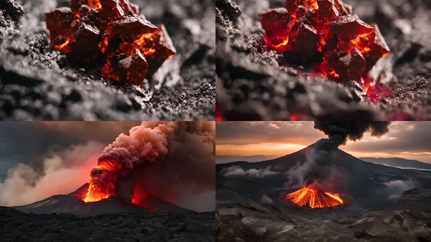 气势恢宏火山岩浆