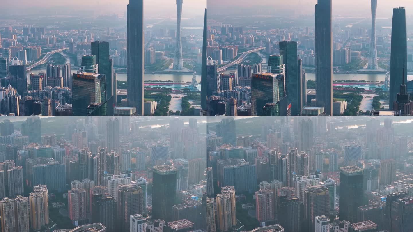 广东广州航拍高楼大厦海珠区摩天大楼城市风