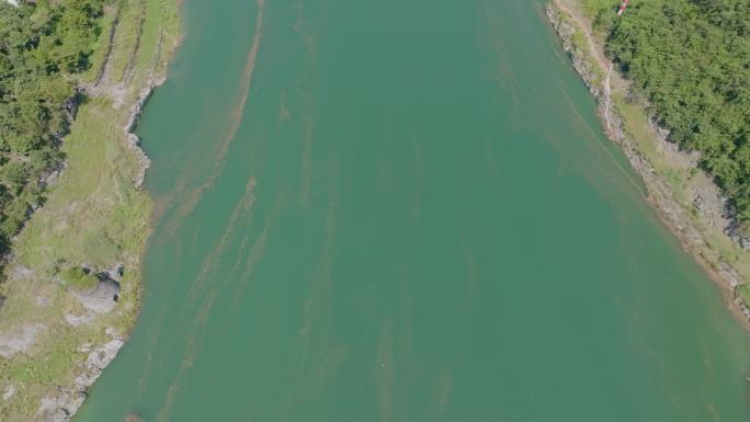 多镜头航拍乌江河流两岸生态环境植被