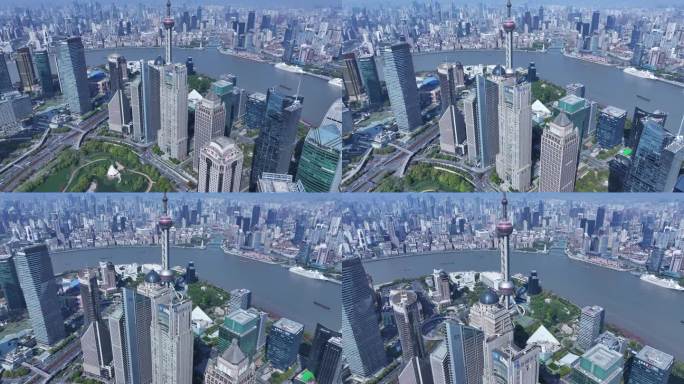 上海陆家嘴CBD航拍