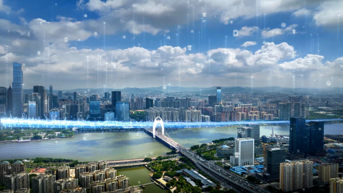 广州城市光线 科技生活 数字城市科技包装