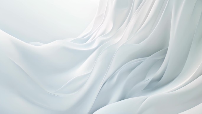 白色飘动丝绸动背景，唯美三维广告【2】