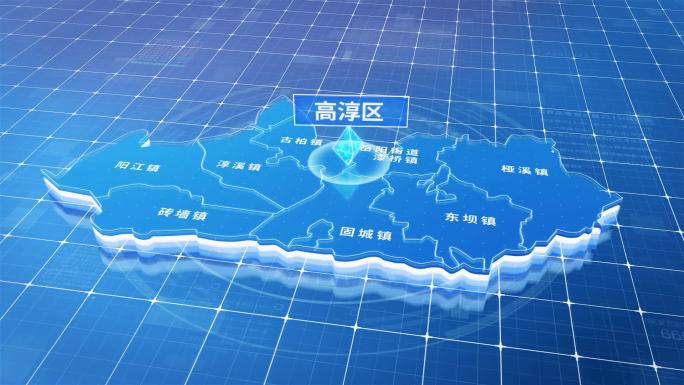 高淳区蓝色三维科技区位地图