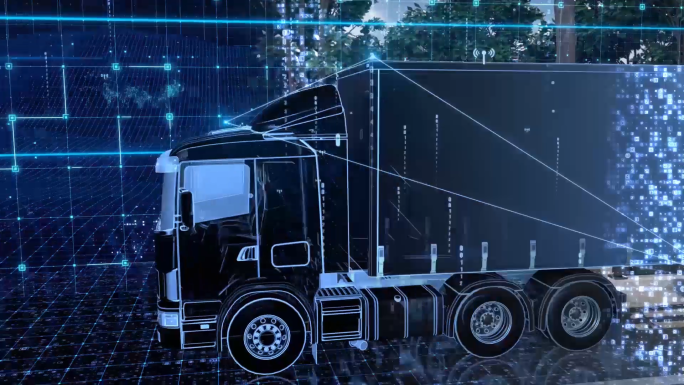 C4D 智能自动化货物运输 仓储 货车
