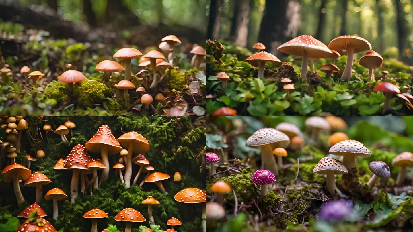 植物蘑菇森林食材食物菌类生态