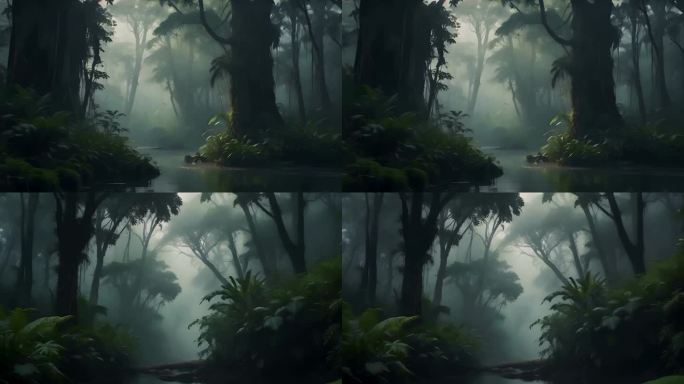 幽暗迷雾的森林