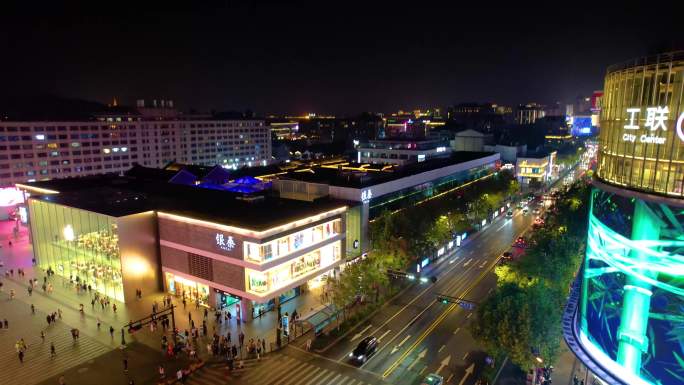 杭州西湖龙翔桥步行街夜晚夜景4