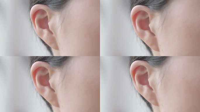 耳朵动 倾听 听听力 4k高清素材