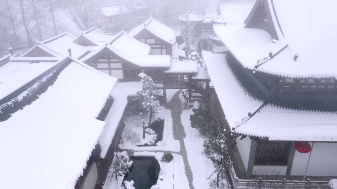 径山寺雪景