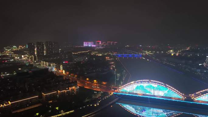 嵊州开元名都大酒店嵊州大桥夜景