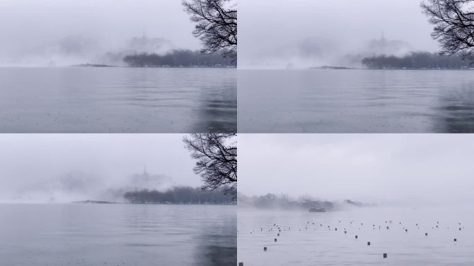 西湖雨景