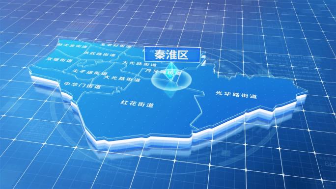 秦淮区蓝色三维科技区位地图