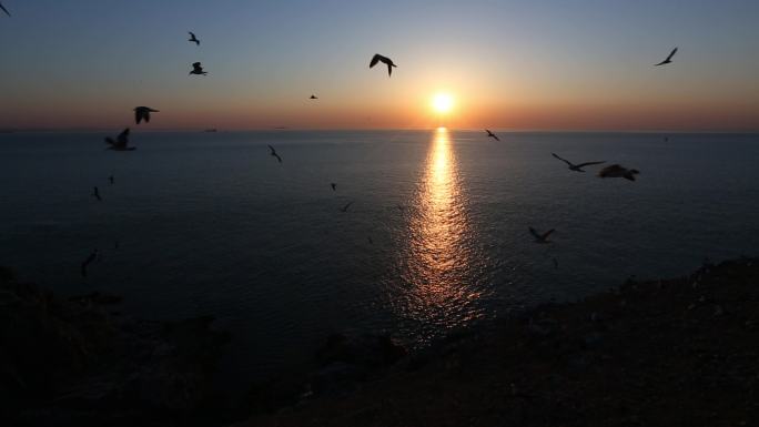 海驴岛大景黄昏